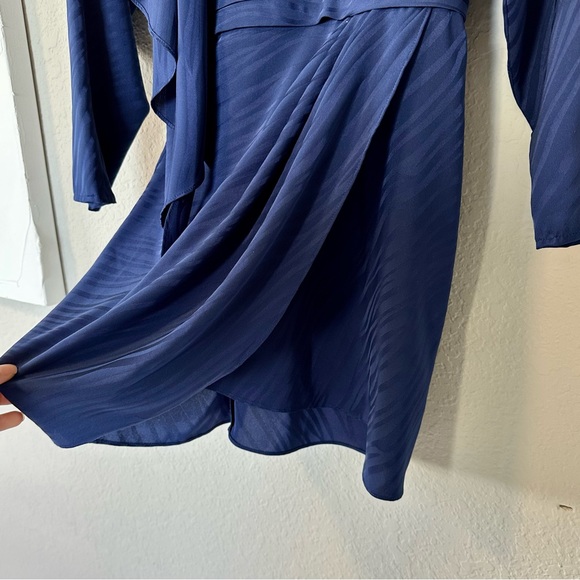 Ronny Kobo Shanaya Drape Mini Dress Navy Zebra - Picture 11 of 12